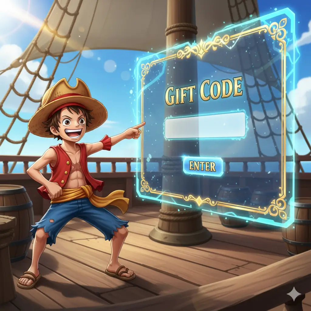 Nhân vật game đang nhập code HTHT tuần vào giao diện đổi quà của game Huyền Thoại Hải Tặc.